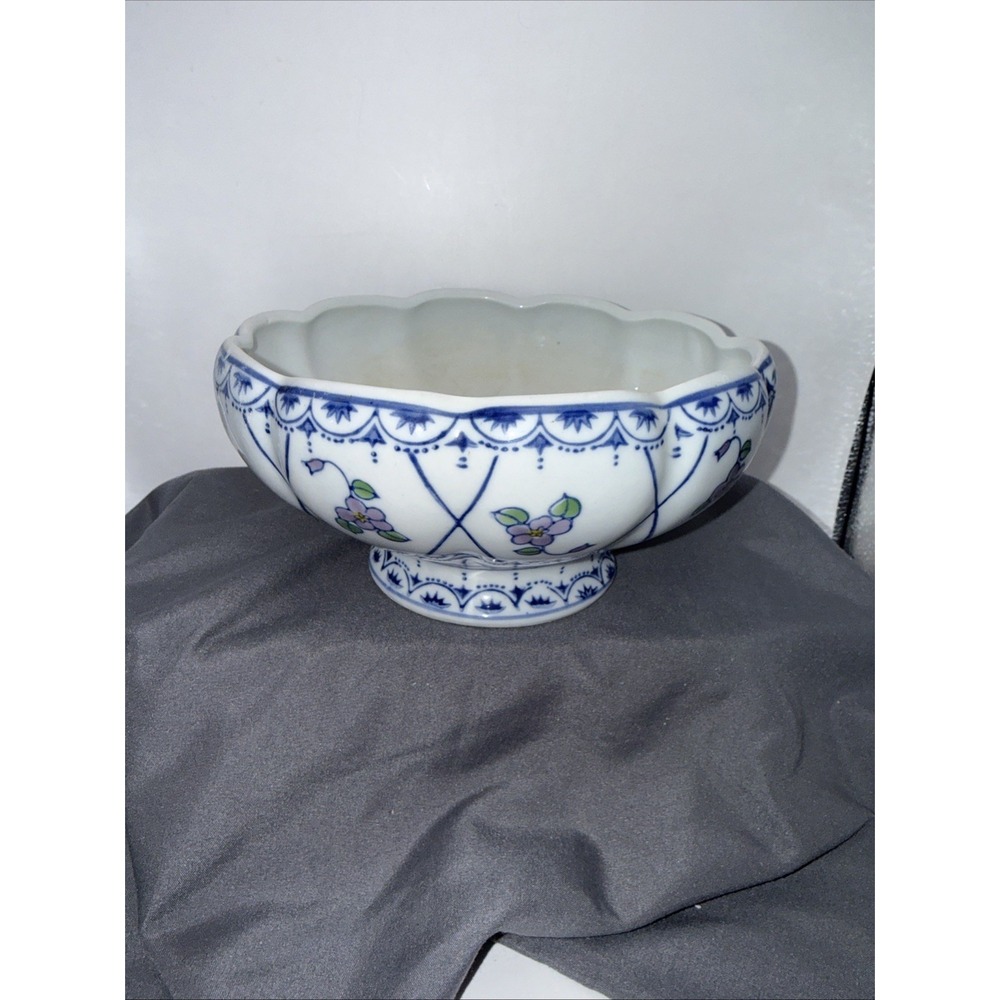 Vintage Decoware Fine Potter Footed Bowl Apopka Florida Made In China